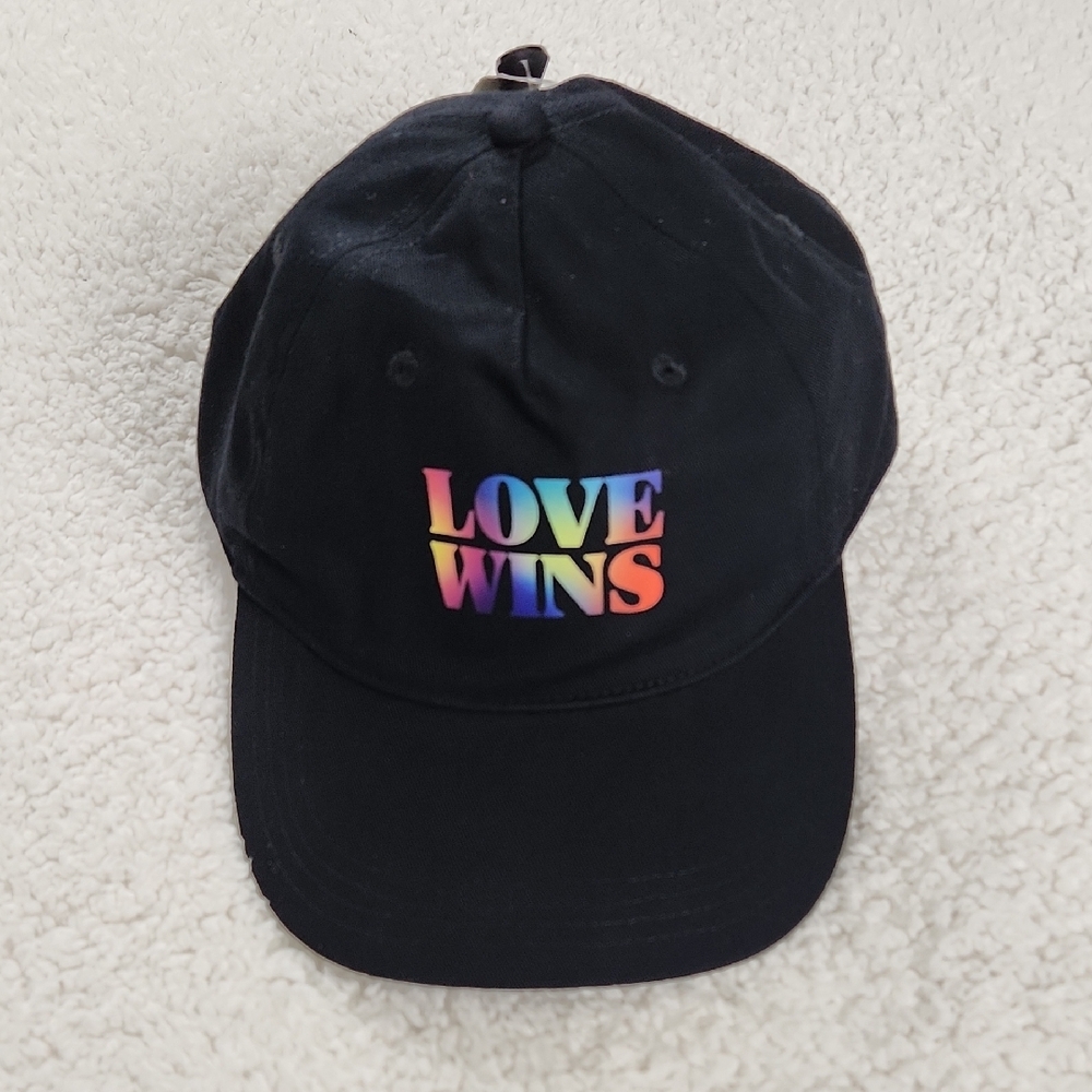 Love Wins Old Navy Jet Black Rainbow Baseball Cap